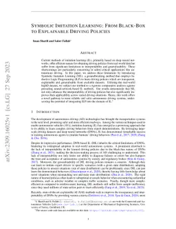 Symbolic Imitation Learning: From Black-Box to Explainable Driving Policies