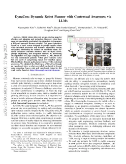 DynaCon: Dynamic Robot Planner with Contextual Awareness via LLMs