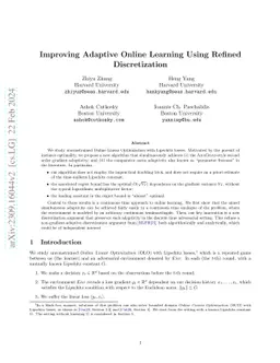 Improving Adaptive Online Learning Using Refined Discretization