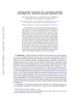 Nonparametric estimation of a covariate-adjusted counterfactual
  treatment regimen response curve