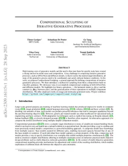 Compositional Sculpting of Iterative Generative Processes
