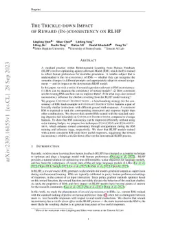 The Trickle-down Impact of Reward (In-)consistency on RLHF