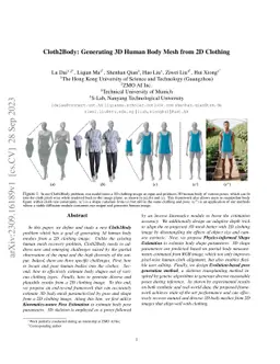 Cloth2Body: Generating 3D Human Body Mesh from 2D Clothing