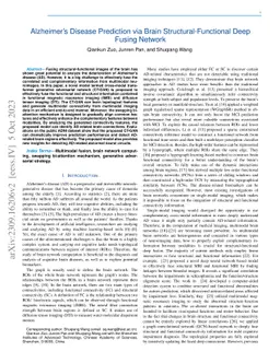 Alzheimer's Disease Prediction via Brain Structural-Functional Deep
  Fusing Network