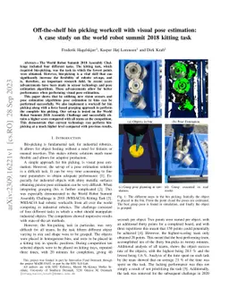 Off-the-shelf bin picking workcell with visual pose estimation: A case
  study on the world robot summit 2018 kitting task
