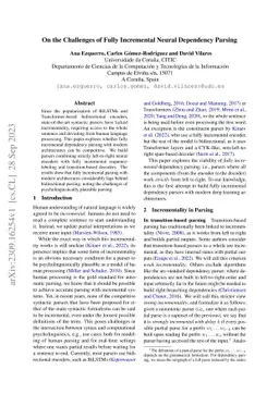 On the Challenges of Fully Incremental Neural Dependency Parsing