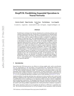 DeepPCR: Parallelizing Sequential Operations in Neural Networks