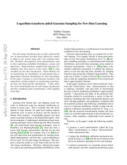 Logarithm-transform aided Gaussian Sampling for Few-Shot Learning