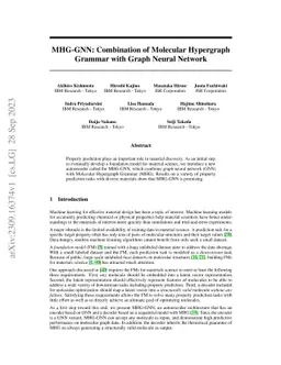 MHG-GNN: Combination of Molecular Hypergraph Grammar with Graph Neural
  Network