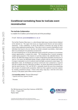 Conditional normalizing flows for IceCube event reconstruction