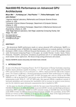 Nek5000/RS Performance on Advanced GPU Architectures