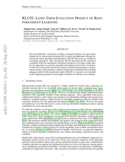 RLLTE: Long-Term Evolution Project of Reinforcement Learning