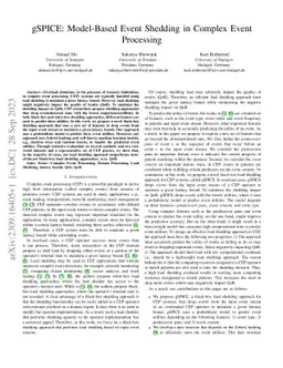 gSPICE: Model-Based Event Shedding in Complex Event Processing