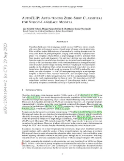 AutoCLIP: Auto-tuning Zero-Shot Classifiers for Vision-Language Models