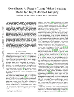 QwenGrasp: A Usage of Large Vision-Language Model for Target-Oriented
  Grasping