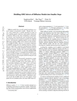 Distilling ODE Solvers of Diffusion Models into Smaller Steps