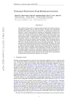 Towards Poisoning Fair Representations