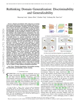Rethinking Domain Generalization: Discriminability and Generalizability