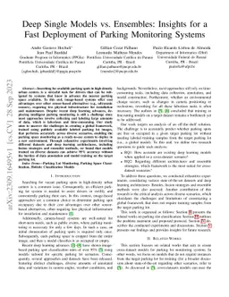 Deep Single Models vs. Ensembles: Insights for a Fast Deployment of
  Parking Monitoring Systems