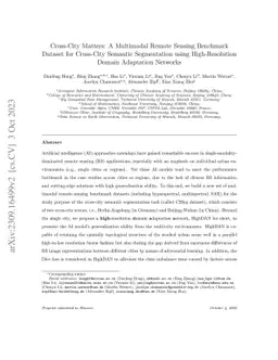 Cross-City Matters: A Multimodal Remote Sensing Benchmark Dataset for
  Cross-City Semantic Segmentation using High-Resolution Domain Adaptation
  Networks
