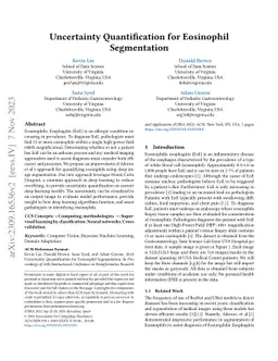 Uncertainty Quantification for Eosinophil Segmentation