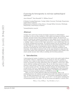 Correcting for heterogeneity in real-time epidemiological indicators