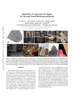 MatrixCity: A Large-scale City Dataset for City-scale Neural Rendering
  and Beyond