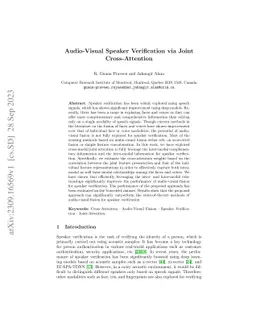 Audio-Visual Speaker Verification via Joint Cross-Attention