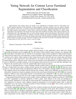 Voting Network for Contour Levee Farmland Segmentation and
  Classification