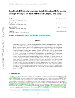 Can LLMs Effectively Leverage Graph Structural Information through
  Prompts, and Why?