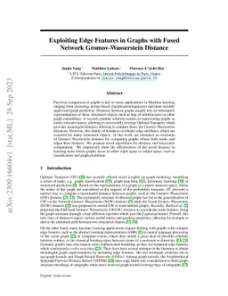 Exploiting Edge Features in Graphs with Fused Network Gromov-Wasserstein
  Distance