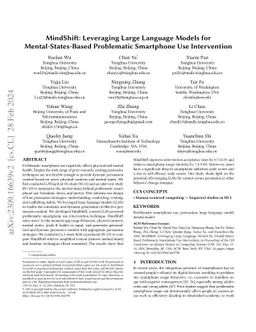 MindShift: Leveraging Large Language Models for Mental-States-Based
  Problematic Smartphone Use Intervention