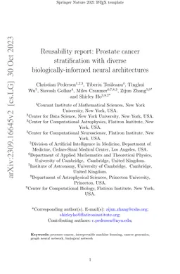 Reusability report: Prostate cancer stratification with diverse
  biologically-informed neural architectures