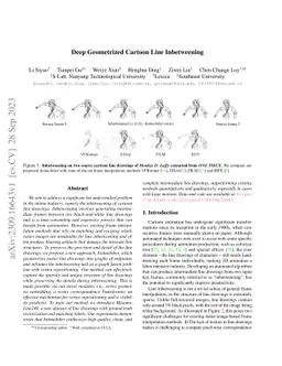 Deep Geometrized Cartoon Line Inbetweening