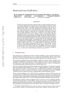 Demystifying CLIP Data