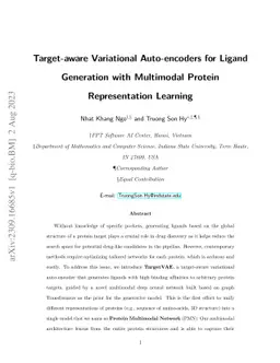 Target-aware Variational Auto-encoders for Ligand Generation with
  Multimodal Protein Representation Learning