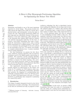 A Direct k-Way Hypergraph Partitioning Algorithm for Optimizing the
  Steiner Tree Metric