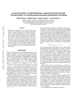General Lipschitz: Certified Robustness Against Resolvable Semantic
  Transformations via Transformation-Dependent Randomized Smoothing