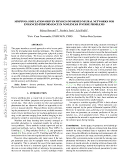 SimPINNs: Simulation-Driven Physics-Informed Neural Networks for
  Enhanced Performance in Nonlinear Inverse Problems