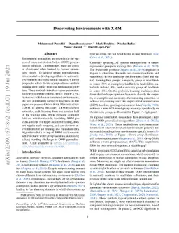 Discovering environments with XRM