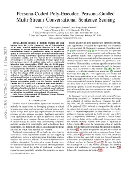 Persona-Coded Poly-Encoder: Persona-Guided Multi-Stream Conversational
  Sentence Scoring