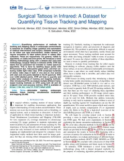 Surgical Tattoos in Infrared: A Dataset for Quantifying Tissue Tracking
  and Mapping