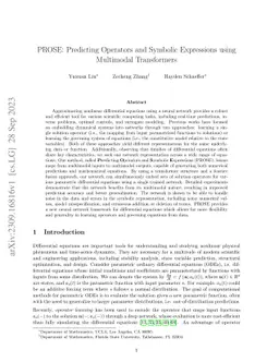 PROSE: Predicting Operators and Symbolic Expressions using Multimodal
  Transformers