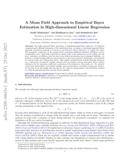 A Mean Field Approach to Empirical Bayes Estimation in High-dimensional
  Linear Regression