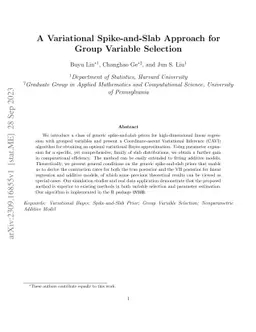 A Variational Spike-and-Slab Approach for Group Variable Selection