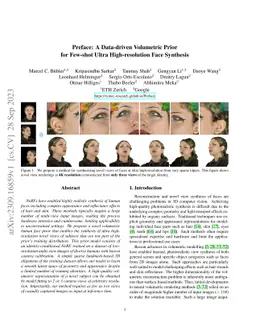 Preface: A Data-driven Volumetric Prior for Few-shot Ultra
  High-resolution Face Synthesis