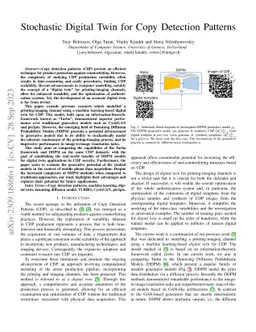Stochastic Digital Twin for Copy Detection Patterns