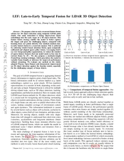 LEF: Late-to-Early Temporal Fusion for LiDAR 3D Object Detection