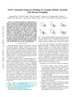 ASAP: Automated Sequence Planning for Complex Robotic Assembly with
  Physical Feasibility