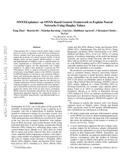 ONNXExplainer: an ONNX Based Generic Framework to Explain Neural
  Networks Using Shapley Values